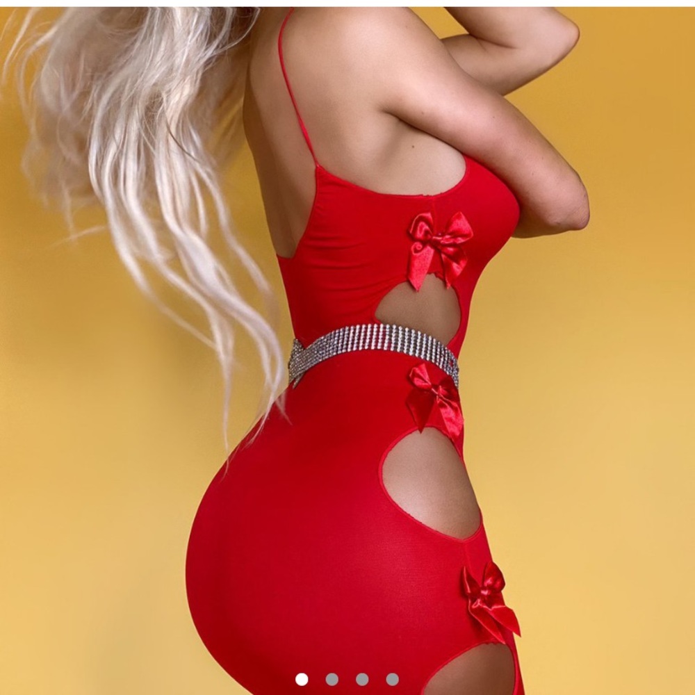 Sexy Red Bow Dress